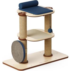 imagePETLIBRO Infinity Cat Tree Tower for Indoor Cats Modular Design with Cat Bed Toy Felt Pads Sisal Scratching Posts 2Second Setup Sturdy MultiLevel Activity Center Cat Condo for Any RoomLoft