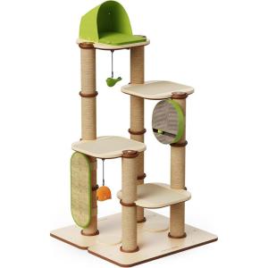 imagePETLIBRO Infinity Cat Tree Tower for Indoor Cats Modular Design with Cat Bed Toy Felt Pads Sisal Scratching Posts 2Second Setup Sturdy MultiLevel Activity Center Cat Condo for Any RoomCastle