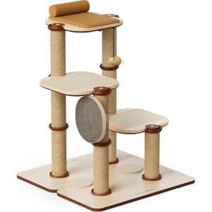 imagePETLIBRO Infinity Cat Tree Tower for Indoor Cats Modular Design with Cat Bed Toy Felt Pads Sisal Scratching Posts 2Second Setup Sturdy MultiLevel Activity Center Cat Condo for Any RoomVilla