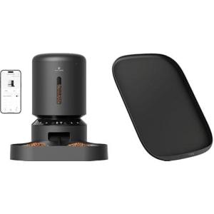 imageBundle of PETLIBRO Automatic Cat Feeder for 2 Cats5G WiFi Pet Feeder with APP Remote Feeding 5L Timed Cat Food Dispenser  Silicone Cat Food Mat 22x165in Dog Bowl Mat for Feeder or Fountain