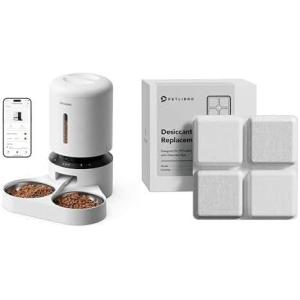 imagePETLIBRO 5L Automatic Cat Feeder for 2 Cats with 6 Packs Pet Food Desiccant Bags