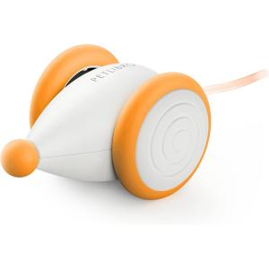 imagePETLIBRO Interactive Cat Toys for Indoor Cats Automatic Cat Toy with LED Lights Cat Mouse Toys Smart Sensing Moving Electric Cat Toys USB RechargeableOrange
