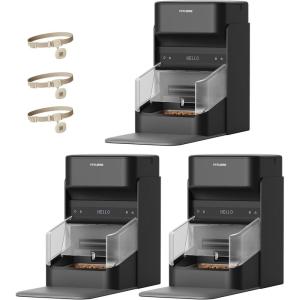 imagePETLIBRO RFID Automatic Cat Feeders for 3 Cats Collar Sensor for Personalized Meals Cats Recognition Diet Tracking and AntiStealing for MultiPets Homes and Different Diets WiFi Food Dispensers