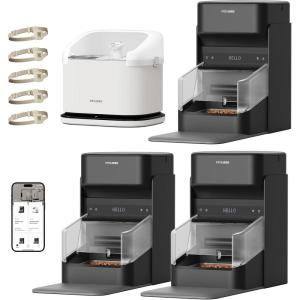 imageBundle of PETLIBRO RFID Automatic Cat Feeder Collar Sensor for Personalized Meals Cats Recognition Diet Tracking  RFID Multi Cats Water Fountain with Hydration Monitoring x5 Collar Tags