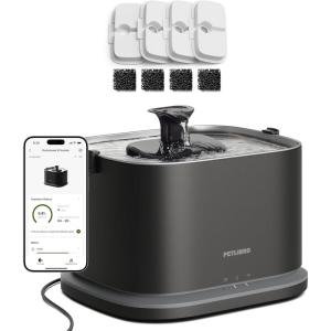 imagePETLIBRO Cat Water Fountain Filter Replacement 12 Packs Pet Fountain Filter ampamp Sponges for Dockstream WF106WF116WF105WF115WF005WF305 Half Year Set EasySwap PETLIBRO Cat Water Dispenser FilterBlack