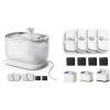 imagePETLIBRO Cat Water Fountain  PETLIBRO Genuine 6 Packs Filters Cat Fountain Indoor Stainless Steel Tray 25L84oz Wireless Pump Pet Water Fountain Cat Water Dispenser with Two Flow ModesWhite