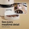 imagePETLIBRO Automatic Cat Feeder with Camera Auto Pet Food Dispenser Slow Feeder Dog Bowl 1080P HD Video with Night Vision 5G WiFi Pet Feeder with 2Way Audio Stainless Steel Slow Food Tray
