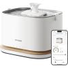 imagePETLIBRO Upgrade Cordless Cat Water Fountain  8 Packs Genuine Cat Fountain Filter Replacement App Monitoring 3L101oz Dockstream 2 Pet Water Fountain with Stainless Steel Tray 4Month Set EasySwapWhite