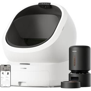 imageBundle of PETLIBRO Luma Automatic Cat Litter Box AI Waste Analysis  PETLIBRO Automatic Cat Feeder 5G WiFi Food Dispenser with Freshness Preservation 5L Timed Feeder with Low Food Sensor