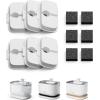 imagePETLIBRO Cats Water Fountain for Multi Cats Cat Fountain with RFID Recognition Each Pet 3L101oz PumpFree Cat Water Fountain Stainless Steel Tray 24G WiFi APP Pet Water Fountain x2 Collar TagsWhite