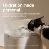 imagePETLIBRO Cats Water Fountain for Multi Cats Cat Fountain with RFID Recognition Each Pet 3L101oz PumpFree Cat Water Fountain Stainless Steel Tray 24G WiFi APP Pet Water Fountain x2 Collar TagsWhite