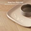 imagePETLIBRO Silicone Dog amp Cat Food Mat for Feeder and Water Fountain BPAFree Waterproof Pet Feeding Tray with Raised Edge Spill Protection NonSlip Easy Clean Bowl Placemat for AF005 AF103 177x12Ivory