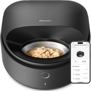 imagePETLIBRO Automatic Cat Feeder for Wet Food Refrigerated Cat Feeder with Stainless Steel Bowl and Semiconductor Cooling App Controlled Pet Food Dispenser Holds 3 Fresh Meals Easy to Clean