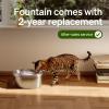 imagePETLIBRO Stainless Steel Cat Water Fountain 101oz3L Automatic Water Dispenser for Cats Indoor Quiet Pet Water Dispenser with 2 Filters Adjustable Flow Cat Fountain Also for Small DogsWhite