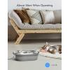 imagePETLIBRO Stainless Steel Cat Water Fountain 101oz3L Automatic Water Dispenser for Cats Indoor Quiet Pet Water Dispenser with 2 Filters Adjustable Flow Cat Fountain Also for Small DogsWhite