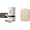image:imageBundle of PETLIBRO Automatic Cat Feeder with Camera 1080P HD amp Night Vision 5GHz24GHz WiFi with App Control Motion Alerts for Cats amp Dogs Stainless Steel Single TraySilicone Dog amp Cat Food Mat