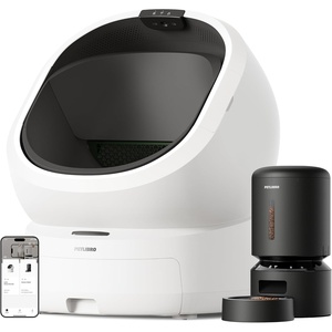 image:imageBundle of PETLIBRO Automatic Litter Box and Smart Cat Feeder Self Cleaning Litter Box with AI Camera Waste Analysis MultiCats Recognition and Auto OdorControl Auto Pet Feeder with APP Control