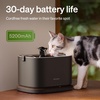 image:imagePETLIBRO Cat Water Fountain Stainless Steel Tray Cordless Cat Fountain Battery Operated 3L101oz Pet Water Fountain App Monitoring Quiet Cat fountains for drinking Easy Clean 5G WiFi Cat DispenserBlack