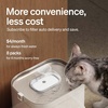 image:imagePETLIBRO Cat Water Fountain Stainless Steel Tray Cordless Cat Fountain Battery Operated 3L101oz Pet Water Fountain App Monitoring Quiet Cat fountains for drinking Easy Clean 5G WiFi Cat DispenserWhite