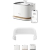 image:imageBundle of PETLIBRO Upgrade Cat Water Fountain Cordless Cat Fountain App Monitoring 3L101oz Dockstream 2 Pet Water Fountain with Stainless Steel Tray Dog Water Bowl Dispenser  Splash ShieldWhite