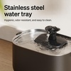 image:imagePETLIBRO Small Dog Water Fountain Cordless Automatic Dog Water Bowl Dispenser With Stainless Steel Tray 25L84oz Battery Operated Indoor Pet Fountain Also for Medium Breeds Quiet and Easy to CleanBlack