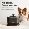 image:imagePETLIBRO Small Dog Water Fountain Cordless Automatic Dog Water Bowl Dispenser With Stainless Steel Tray 25L84oz Battery Operated Indoor Pet Fountain Also for Medium Breeds Quiet and Easy to CleanBlack
