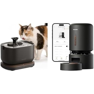 image:imageBundle of PETLIBRO Cat Water Fountain Stainless Steel Tray App Monitoring Cat Fountain  Automatic Cat Feeder 5G WiFi Automatic Dog Food Dispenser with Freshness Preservation