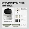 image:imagePETLIBRO Automatic Litter Box with AICamera Waste Analysis Auto OdorControl Self Cleaning Cat Litter Box with 55 Count Litter Liners OpenTop Litterbox with MultiCats Recognition Usage TrackingWhite