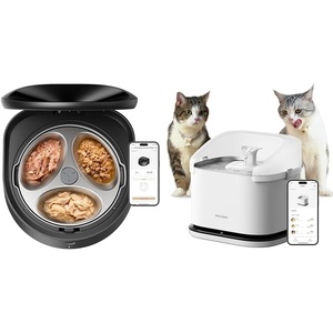 image:imageBundle of PETLIBRO Polar Automatic Cat Feeder Wet Food Refrigerated Semiconductor CoolingampQuick Chills Wet Food Dispenser  PETLIBRO Dockstream Multi Cats Water Fountain RFID Smart APP Monitoring Cat
